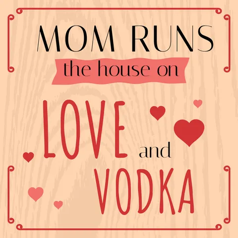 Wooden Background Style Mother's Day Quote Sign Template