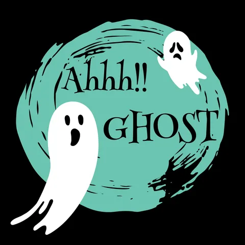 Cartoon Ghosts Halloween Quote Sign Template