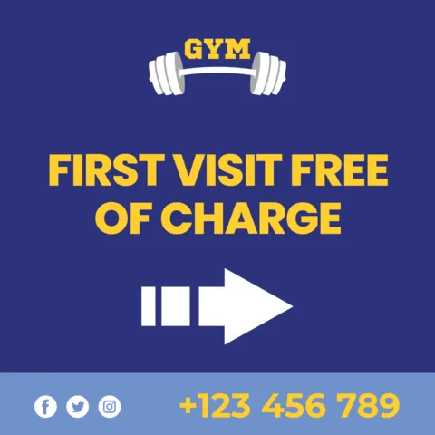 Gym Wayfinding Business Sign Template