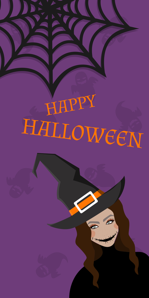 Spooky Decorative Halloween Sign Template