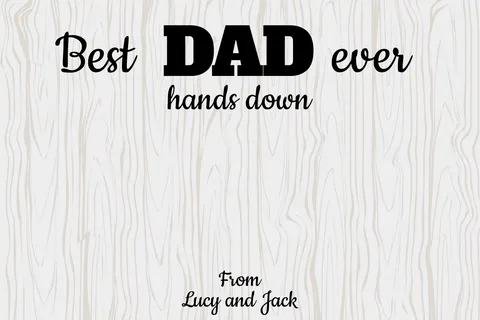 Best Dad Ever Handprints Father's Day Sign Template