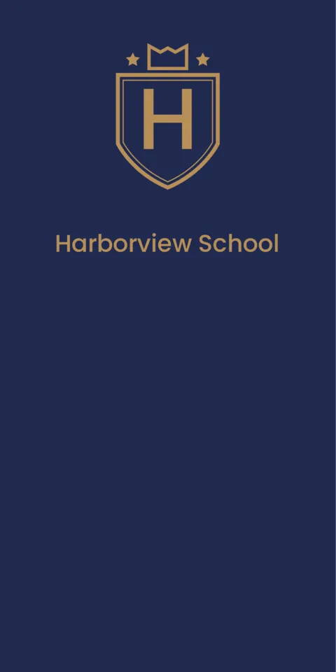 Dark Blue and Gold School Logo Sign Template