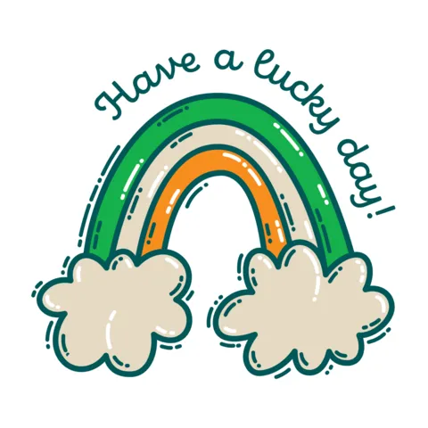 Charming Rainbow With Quote Sign Template
