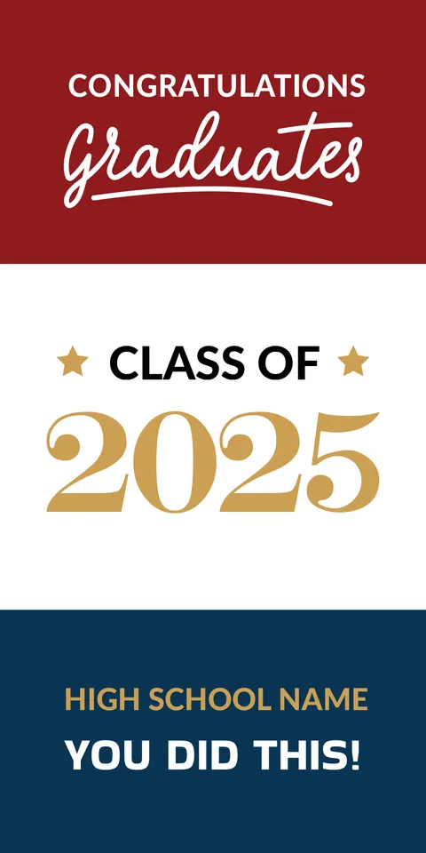 Congratulations Graduates Sign Template