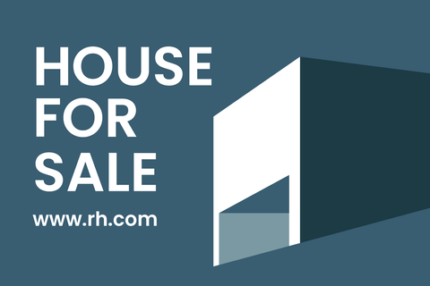 Blue House For Sale Sign Template