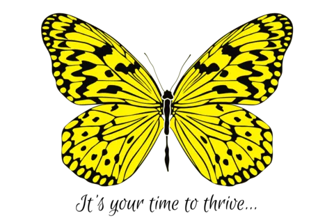 Black and Yellow Butterfly With a Quote Sign Template