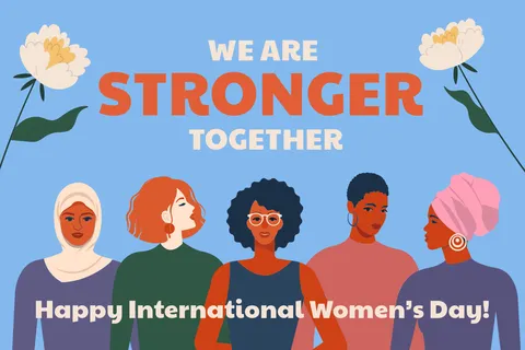 Colorful International Women's Day Sign Template