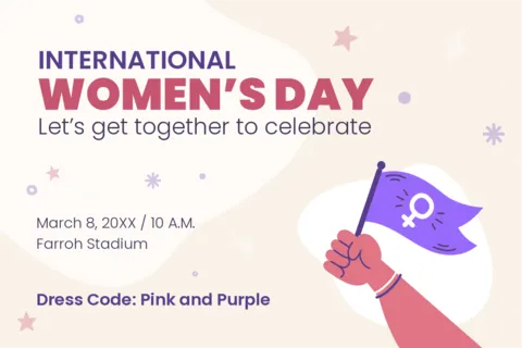 International Women’s Day Sign Template