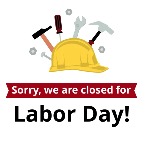 Cartoon Tool Set Labor Day Closed Sign Template