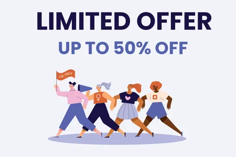 Vibrant Limited Offer Women's Day Sign Template
