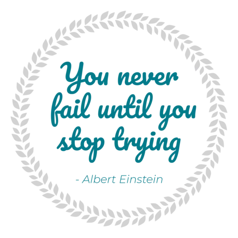 Albert Einstein Wisdom Quote in Blue Sign Template
