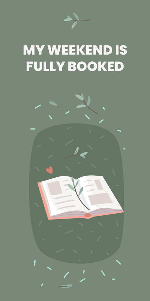 Fully Booked Weekend Bookmark Template