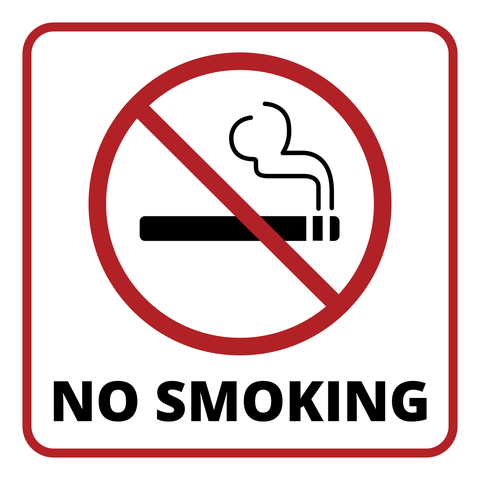 No Smoking Prohibition Sign Template