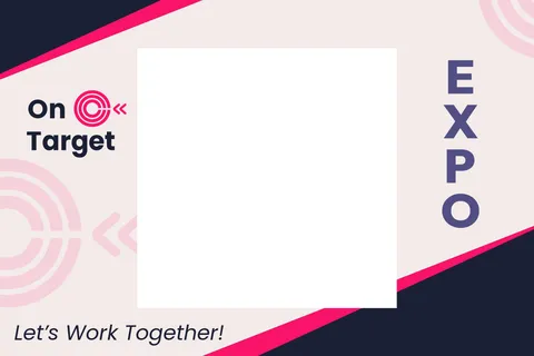 Pink and Black Expo Company Sign Template
