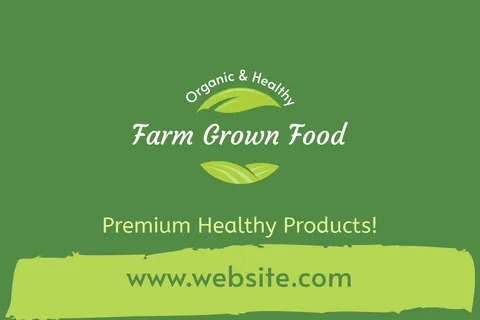 Organic Products Store Sign Template