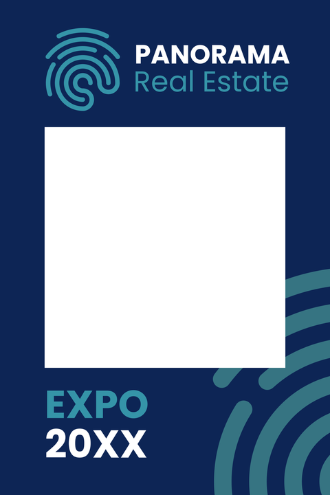 Blue Trade Show Real Estate Agency Sign Template