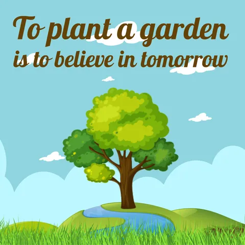 Tree River and Sky Sustainable Future Quote Sign Template