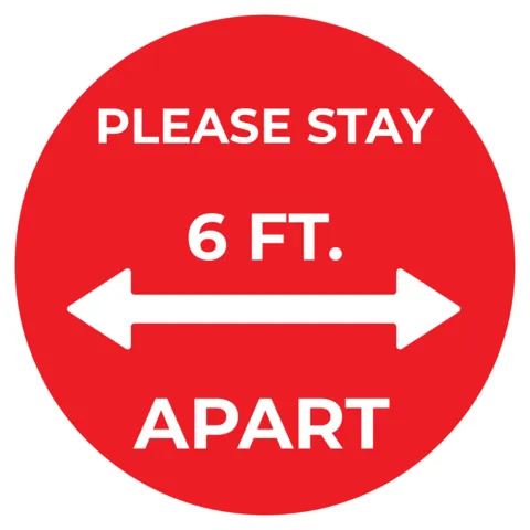 Stay 6 Feet Apart Social Distancing Safety Template