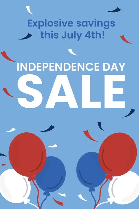 Vivid Independence Day Sale Sign Template
