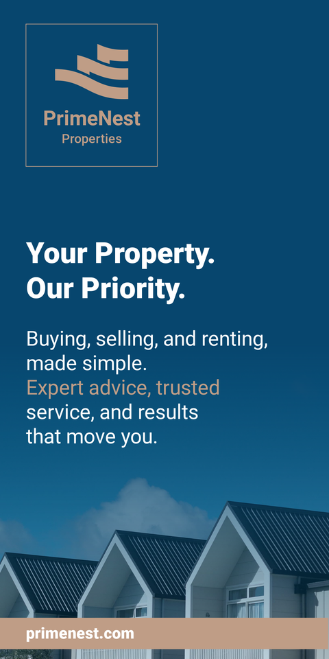 PrimeNest Properties Blue Sign Template