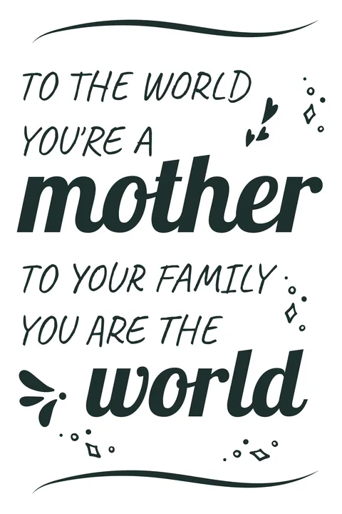 Black and White Minimalistic Mother's Day Quote Template