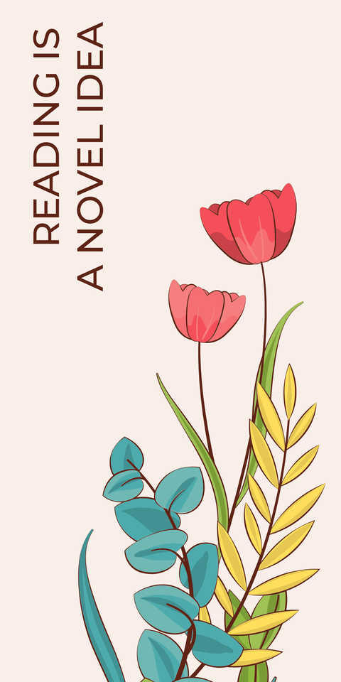 Reading is a Novel Idea Tulip Design Template