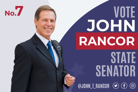 Red and Blue Political Sign Template