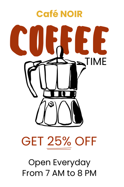 Cafe Noir Coffee Time Promotional Template