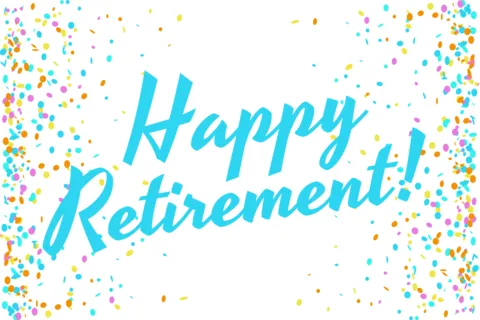 Colorful Confetti-Themed Retirement Sign Template