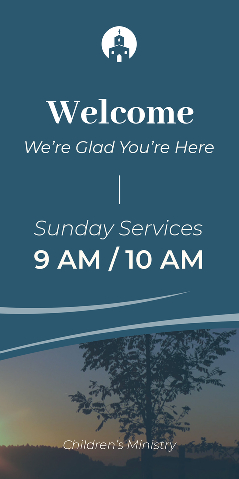 Church Sunday Service Welcome Sign Template