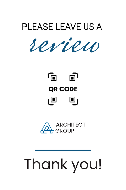 Modern QR Code Review Request Sign Template