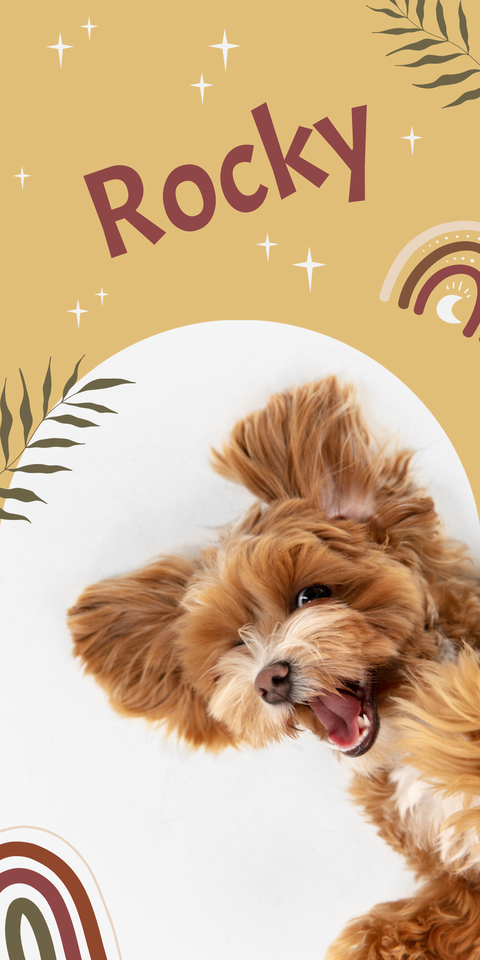 Smiling Dog Bookmark Template