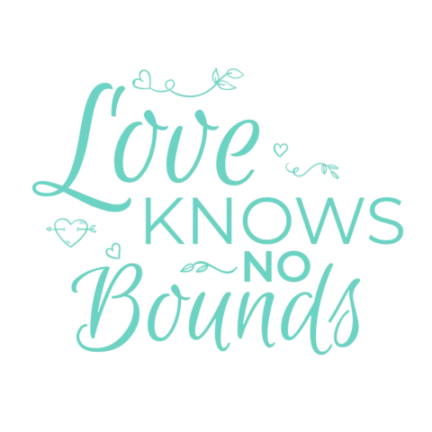 Love Knows No Bounds With Hearts and Leaves Sign Template