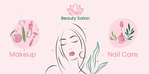 Beauty Salon Split Canvas Print Sign Template