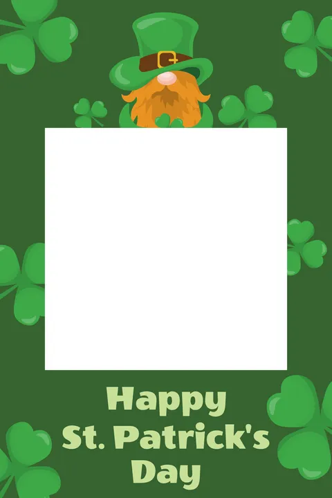 Happy St. Patrick's Day Selfie Frame Template