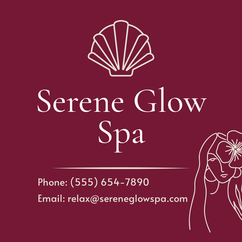Dark Pink Serene Glow Spa Business Card Template