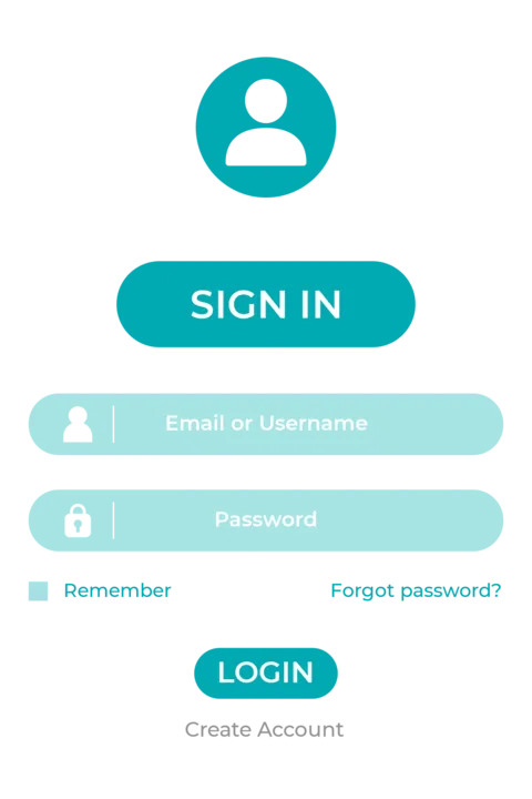 Customizable Blue Web Page Registration Design Template