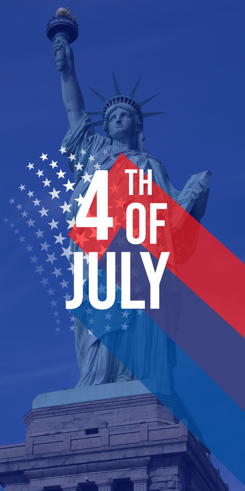 Statue of Liberty-Inspired 4th of July Sign Template