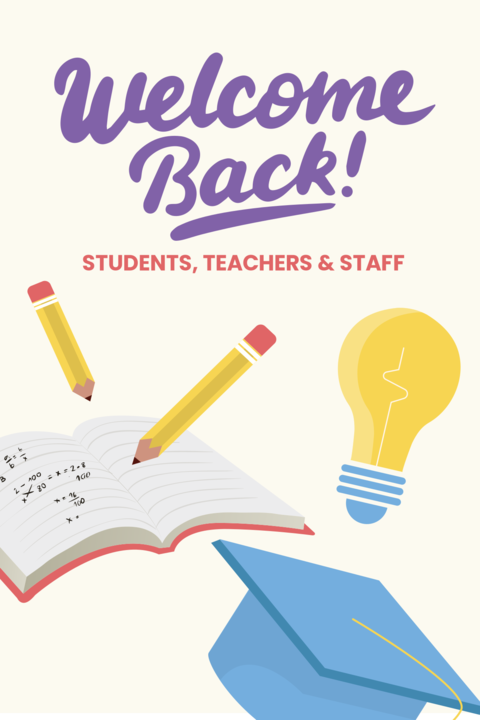 Welcome Back School Community Poster Sign Template