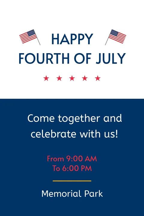 Fourth of July Celebration Invitation Template