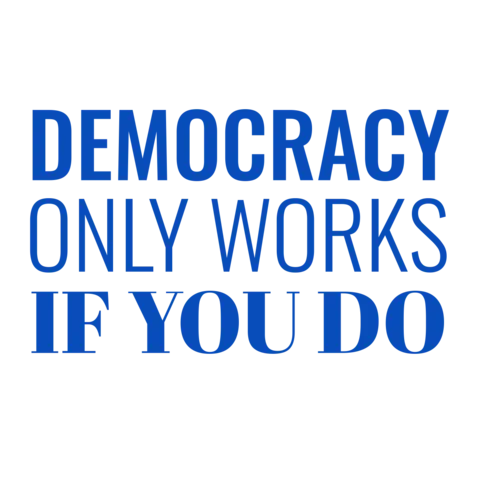 Blue Democracy Quote Political Sign Template