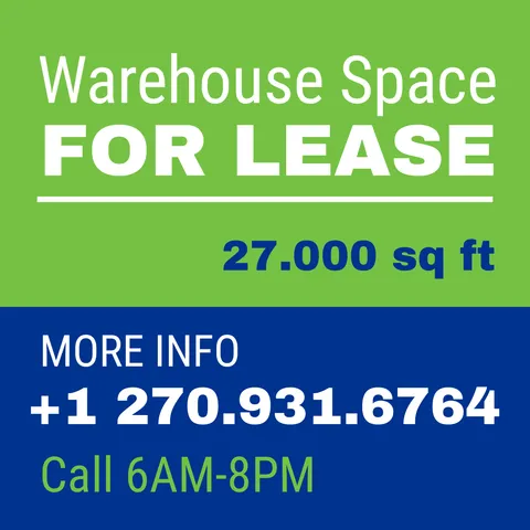 Green, Blue, White Warehouse Space For Lease Template
