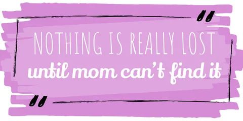 Lilac Brush Stroke Element With a Mom Quote Template