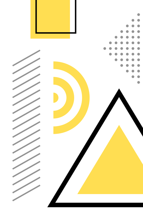 Black and Yellow Geometric Shapes Sign Template