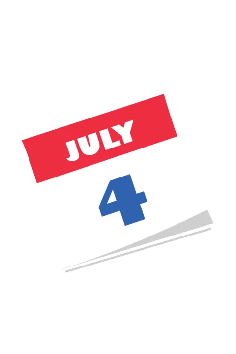 Fourth of July Calendar Sticker Sign Template