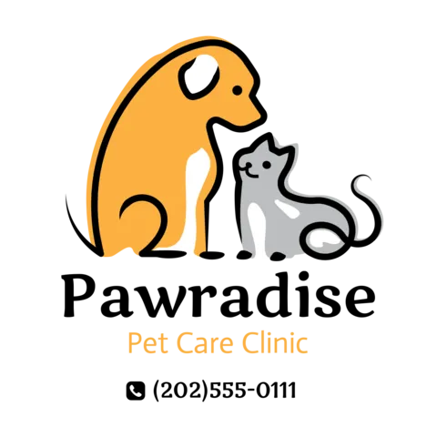 Pet Clinic Name With Dog And Cat Image Sign Template