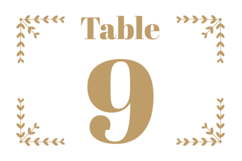 Elegant Gold Acrylic Table Sign Template