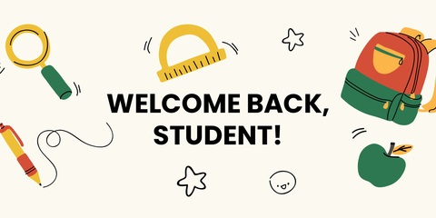 Welcome Back Students School Supplies Sign Template