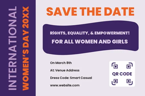 International Women’s Day Save the Date Sign Template