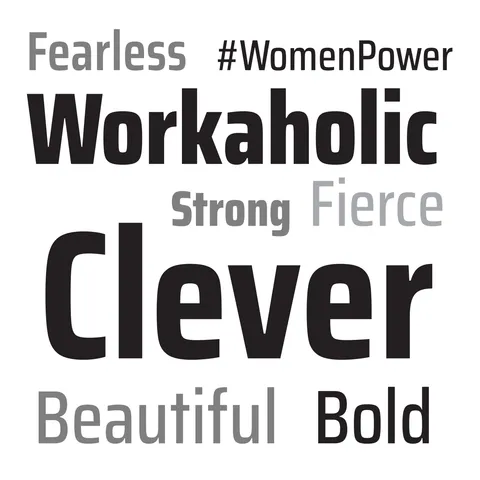 Black and White Typography Women's Day Sign Template